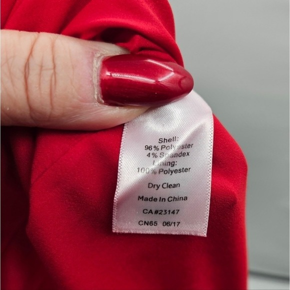 Talbots Paisley Print Button Front Knee Length‎ Skirt Red Blue Women's Size 4 - Picture 11 of 15